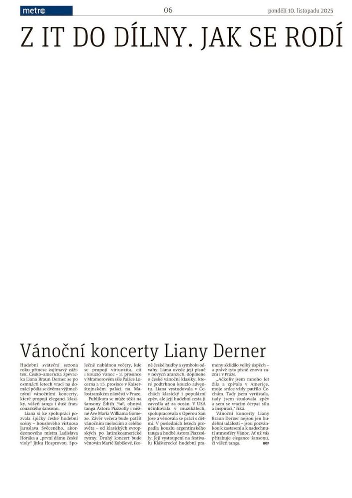 Vánoční koncerty Liany Derner